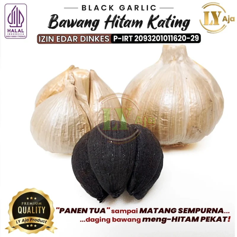 Bawang Hitam Kating Black Garlic Sweet Bulbs LY Aja 125 Gram Ekonomis 125 Gr - Gambar 2