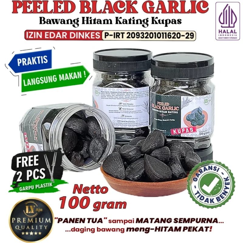 Bawang Hitam Kating Kupas LY Aja – Peeled Black Garlic Premium - Gambar 4