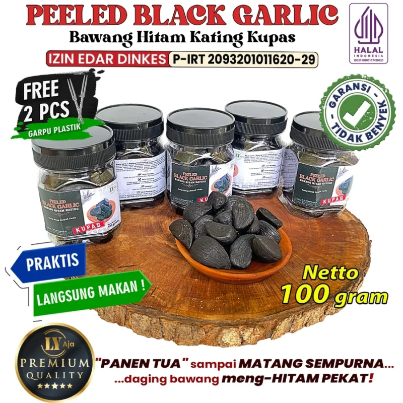 Bawang Hitam Kating Kupas LY Aja – Peeled Black Garlic Premium - Gambar 5