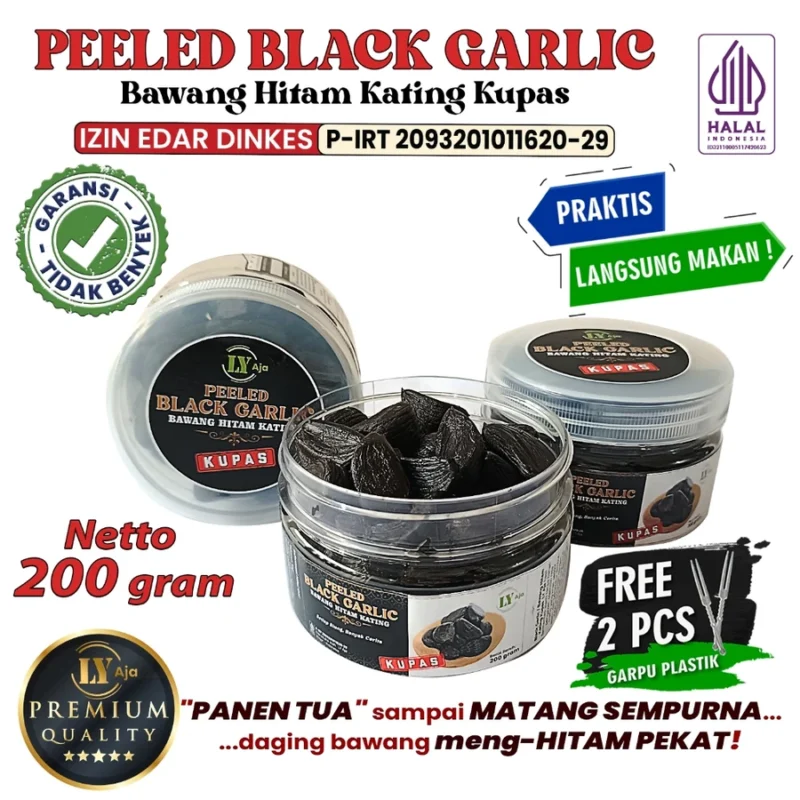 Bawang Hitam Kating Kupas LY Aja – Peeled Black Garlic Premium - Gambar 10