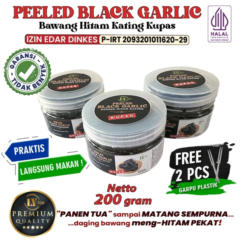 Bawang Hitam Kating Kupas LY Aja – Peeled Black Garlic Premium - Gambar 7